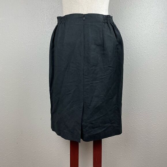 Norton McNaughton Black Midi Skirt Size 10 EUC - Picture 4 of 6